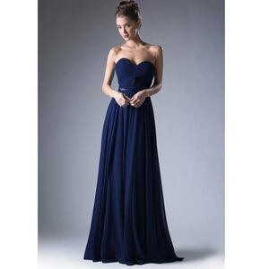 Cinderella Divine Strapless Twist Front Maxi Dress Gown Size 4